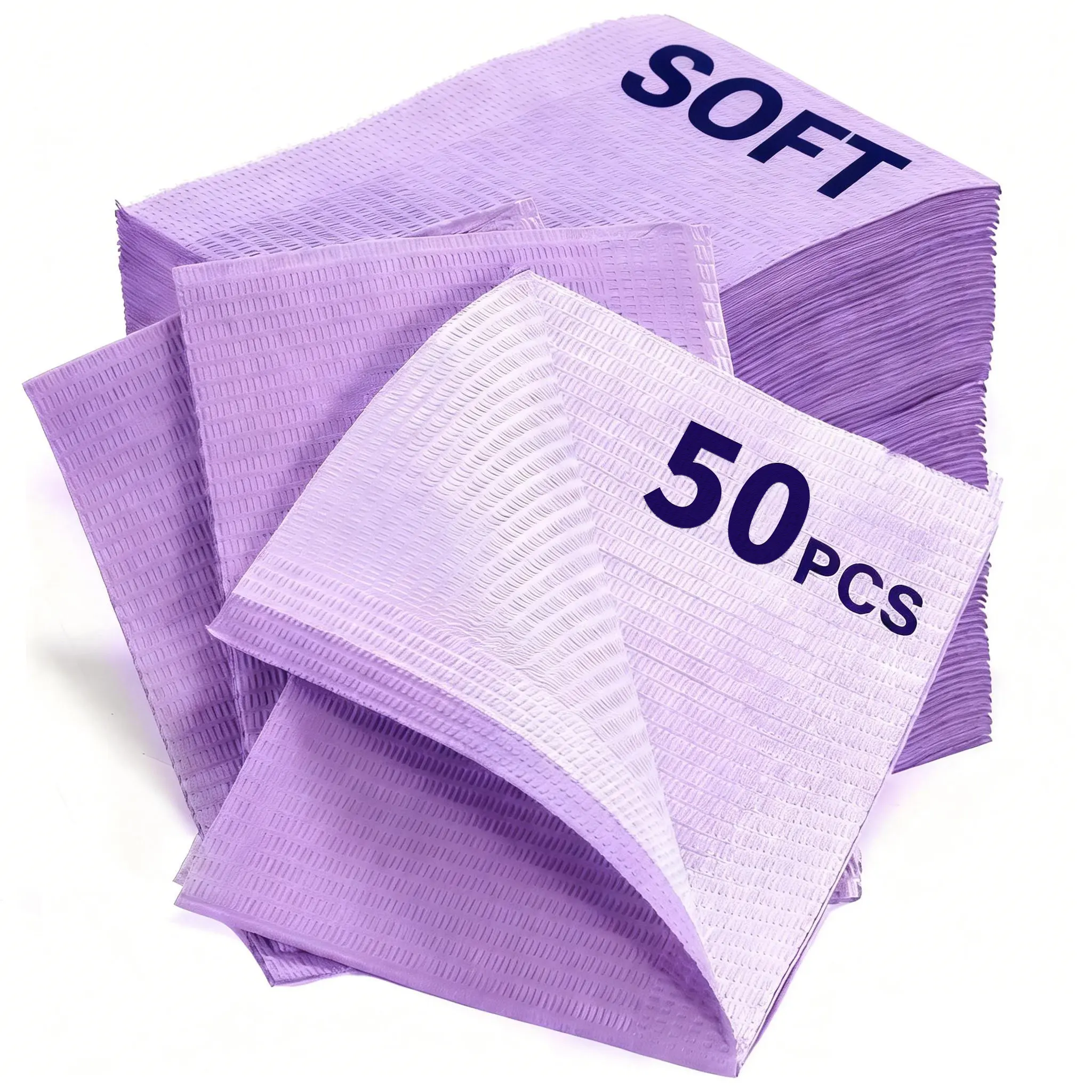 EVERBETTER 50pcs Dental Bibs Disposable Disposable Dental Bibs Dentist Tattoo Bibs Dental Bibs For Nails Bibs Owels Tattoo Table Covers, Mats Paper Sheets