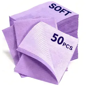 EVERBETTER 50pcs Dental Bibs Disposable Disposable Dental Bibs Dentist Tattoo Bibs Dental Bibs For Nails Bibs Owels Tattoo Table Covers, Mats Paper Sheets