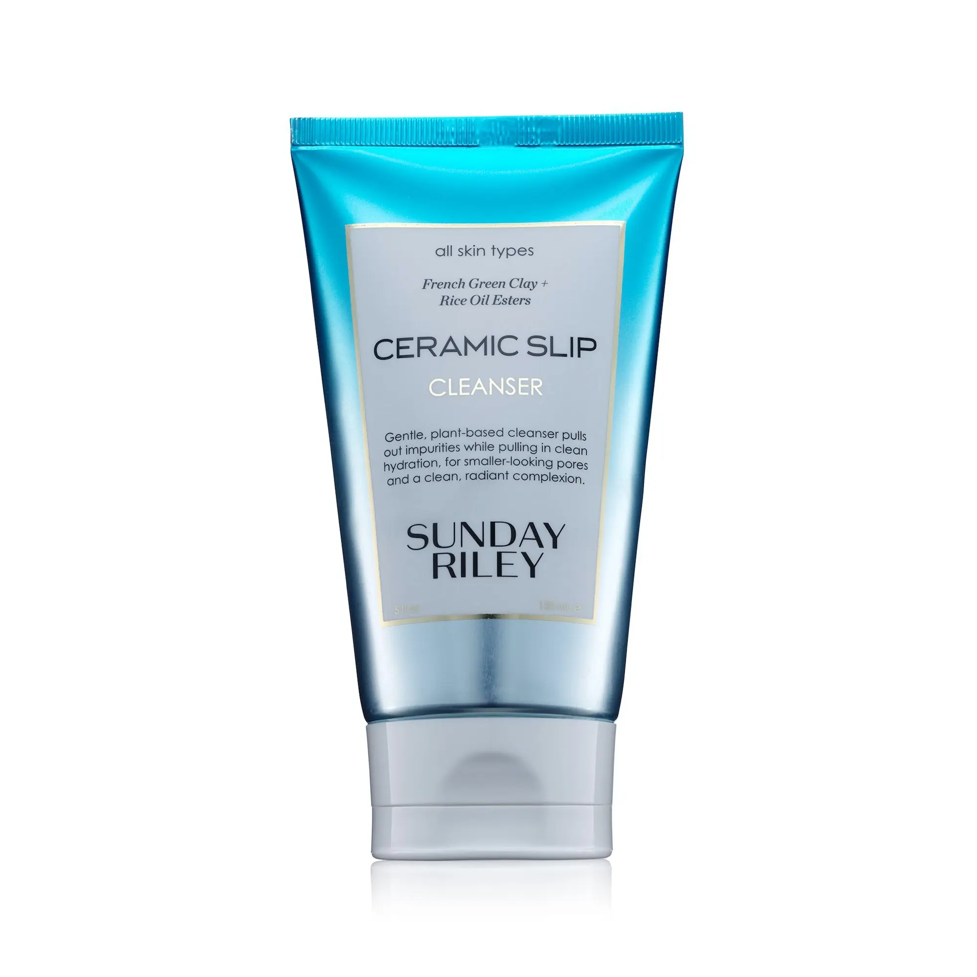 Sunday Riley Ceramic Slip Clay Cleanser - Gentle Daily Facial Wash for All Skin Types, Sensitive Skin-Friendly Cleansing for Radiant Complexion, Rice
