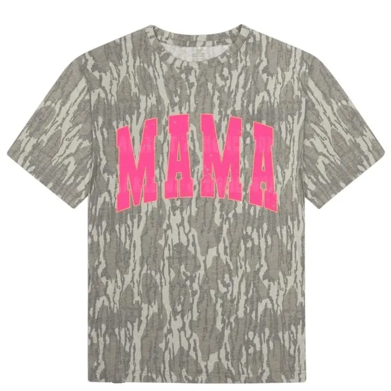 Pink Mama Mossy Oak Wash Out Turkey Track Tee Bottomland Camo Tee, Deer Hunting Shirt Design, Outdoors Hunting Sublimation, Halloween T Shirt 3D Camo, Cute ghost