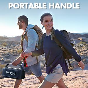 W-KING 60W (80W Peak) Portable Loud Bluetooth Speaker with Waterproof Design, Subwoofer, Large Outdoor Speaker Boombox for Party and Home Use Card Audio Handle Connection W-KING 60W (80W Peak) Portable Loud Bluetooth Speaker with Waterproof Design, Subwoofer, Large Outdoor Speaker Boombox for Party and Home Use Card Audio Handle Connection
