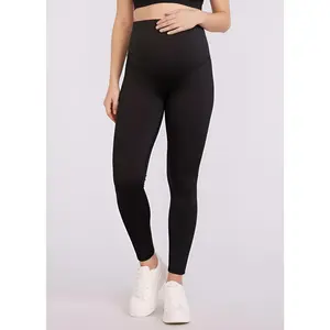 Motherhood Maternity Active Over the Belly Leggings with Secret Fit Belly Support for Pregnancy Comfort
