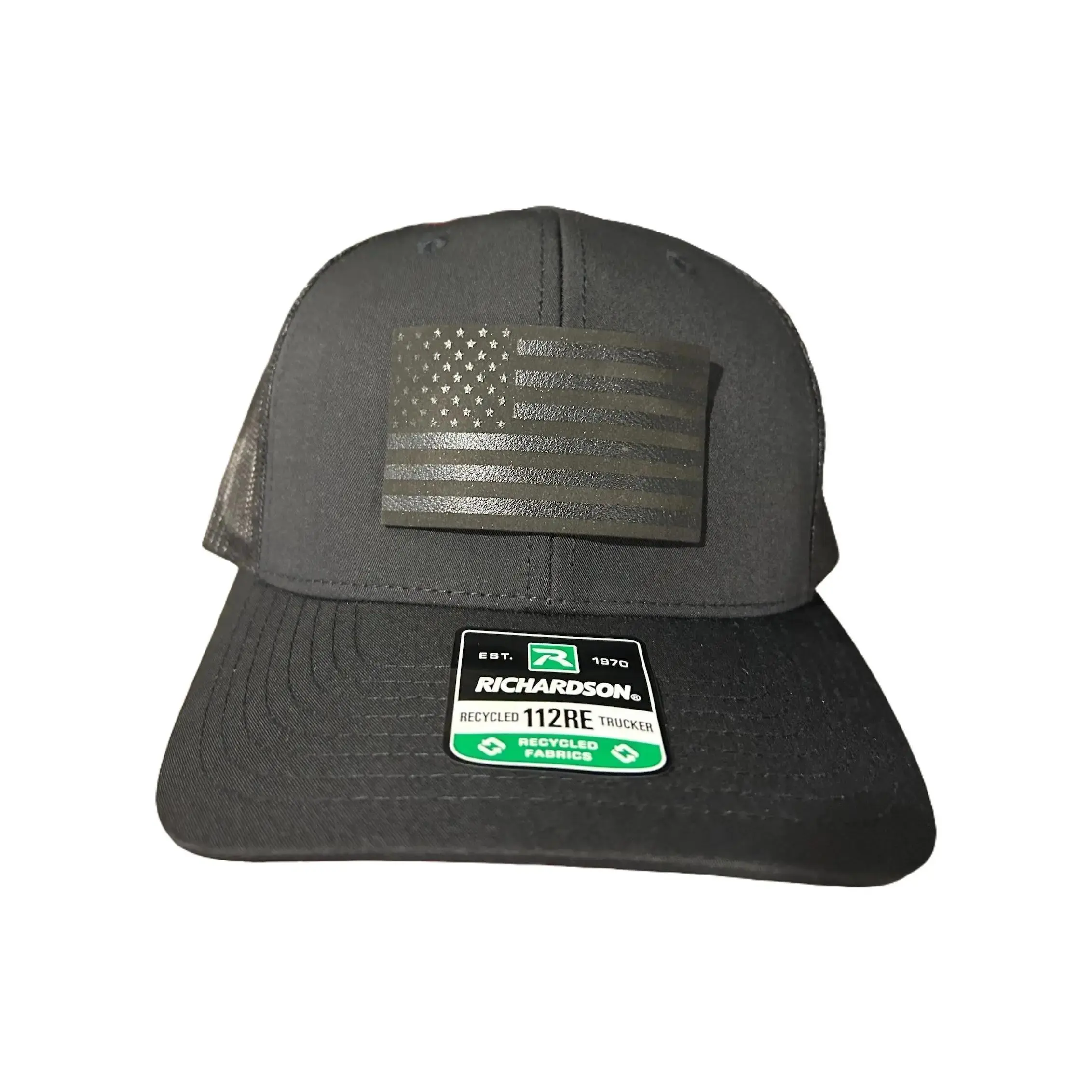 Richardson American Flag Patch Hat - Custom Design with American Flag Patch, Adjustable Fit, Stylish Adjustable Closure