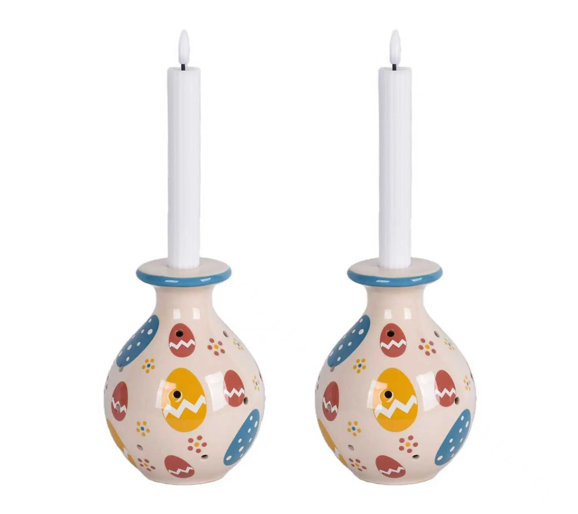 Temp-tations Seasonal Set of 2 Taper Candle Holders Temp-tations Seasonal Set of 2 Taper Candle Holders
