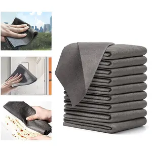 10 Counts Thickened Magic Cleaning Cloth, Microfiber Streak Free Cloth, Reusable Magic Fiber Towels Rags, Cleaning Cloths With Multipurpose Use, Miracle Cloths For Glass, Kitchen And Vehicle Windows