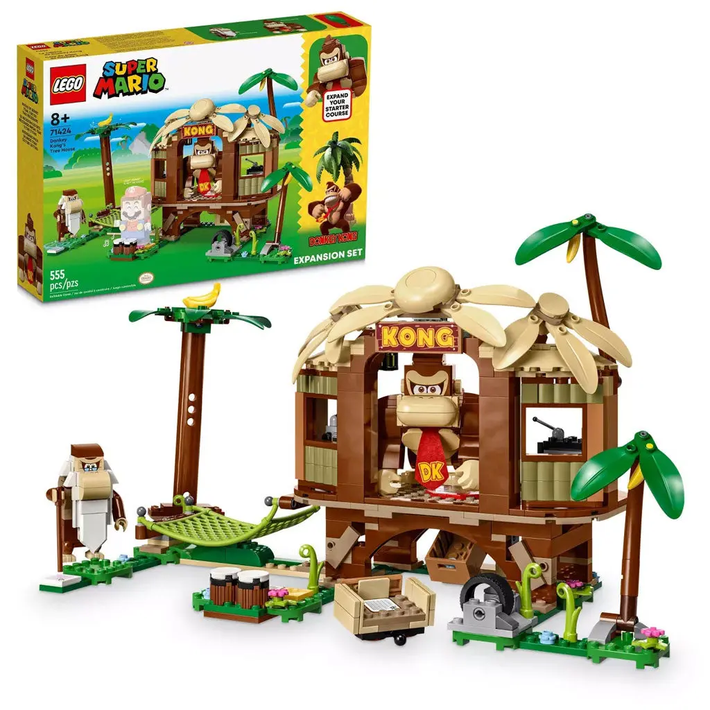 LEGO Nintendo Super Mario Donkey Kong's Tree House Expansion Assembly Blocks Set (71424) - Authentic Details, Buildable TV, Building Block Sets for Toys & Hobbies Enthusiasts