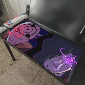 Obito Madara Anime Desk Mat Mousepad 31.5" x 15.5" Gaming Desk Mat Mouse Pad Accessories