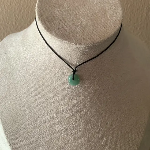 Aventurine stone necklace -collar con Piedra de aventurine