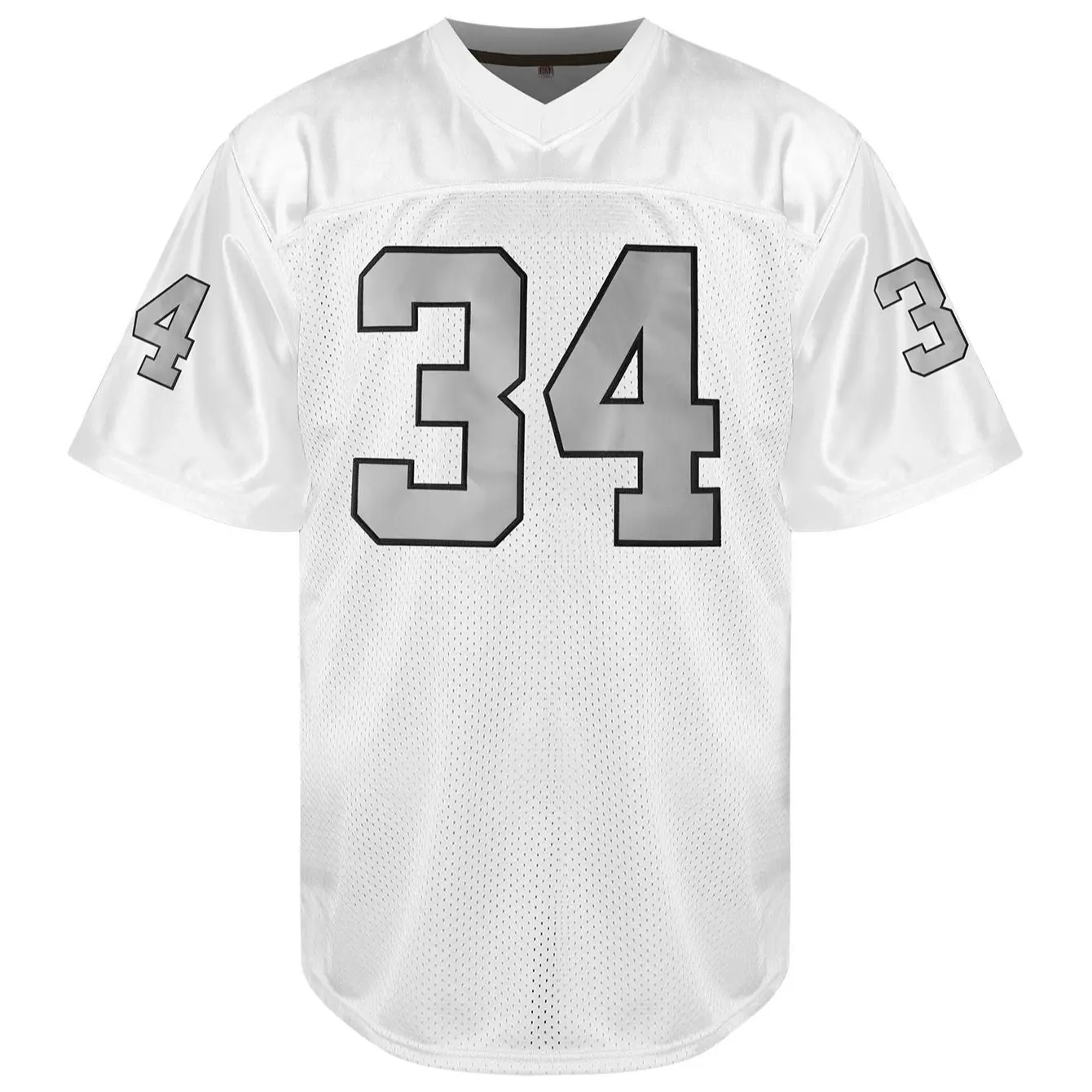 Men's # 34 football Jersey Blank Raiders Jersey Baseball Replica Jersey Breathable, Embroidered Sports Shirt for Training & Competition, V-Neck jersey,back to school,back to school haul