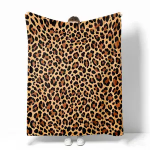 1 Piece Luxury Leopard Blanket - Extra Large, Comfortable Flannel 100% Suitable for Bed and Sofa, All-Season Comfort, Modern Style, Soft and Warm, Multi-Color