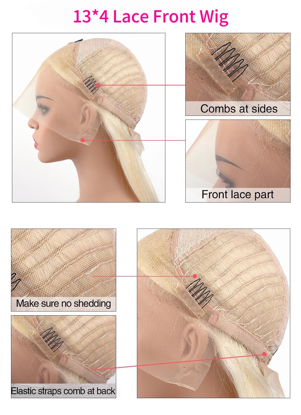 ISEE Wear Go 613 Blonde Color 13*4 Lace Front Straight & Body Wave Glueless Wig 6*4 Lace Closure Pre-Cut Wig Gift for Girlfriend/Wife/Family #SpringStatements