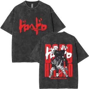 Y2k Tshirt Men Clothing New in Top & Tees Mens T-Shirt Washed Vintage Anime Dorohedoro Ebisu Noi Nikaido Kaiman Graphic22