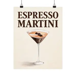 Espresso Martini Cocktail Poster