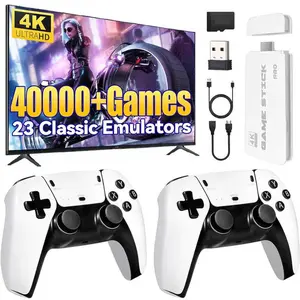 2026 New Upgraded Retro Game Stick with 40,000+ Games 26 Emulators 4K HDMI Output Plug |Valentine's Day /Birthday Gift | Play Wireless Controller for TV Monitor Video Gamepad Console