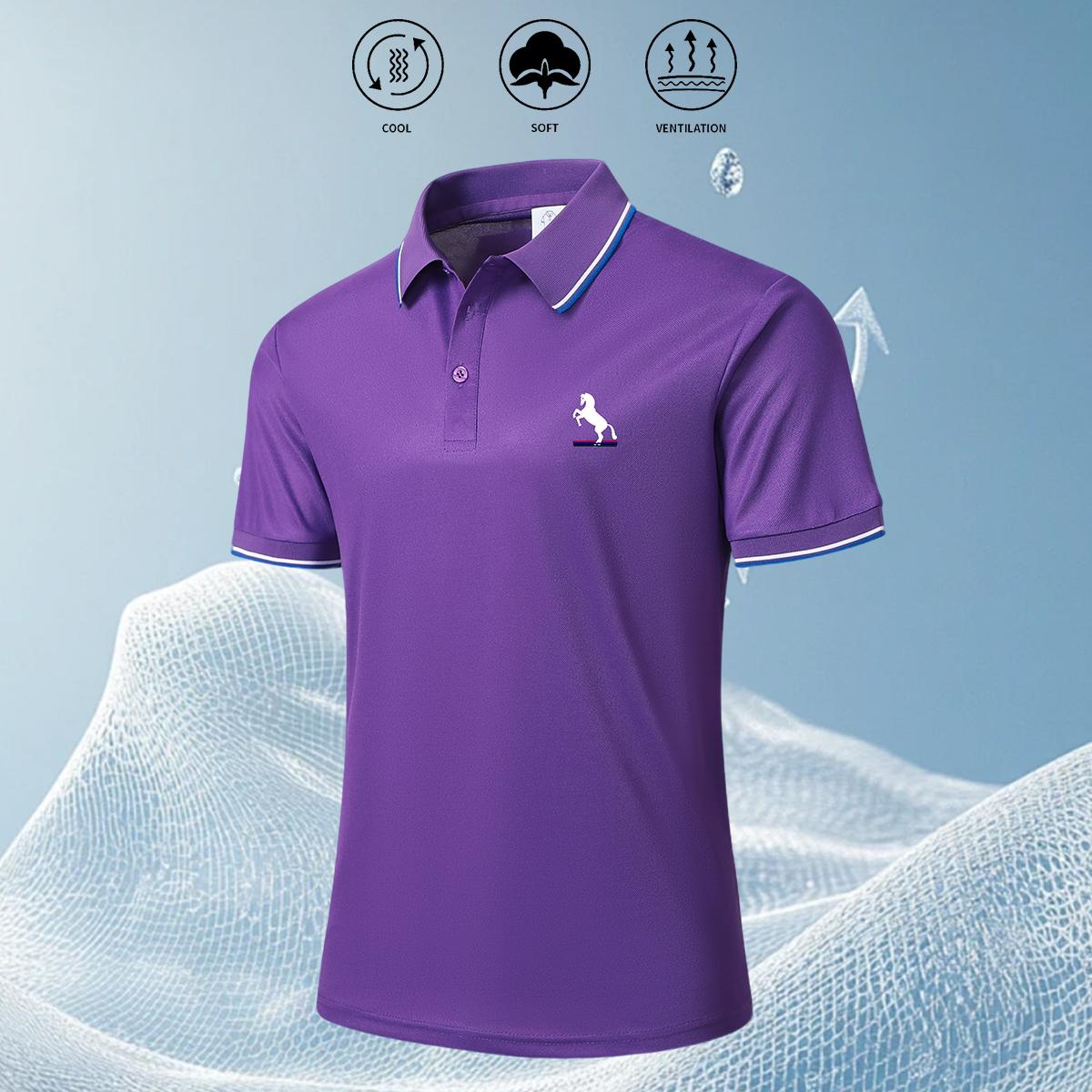 10 Pack New Summer Plain Polo Shirts Men Thin Comfortable Breathable Turn Down Collar Short Sleeve T-Shirt Outdoor Golf Tennis Clothes