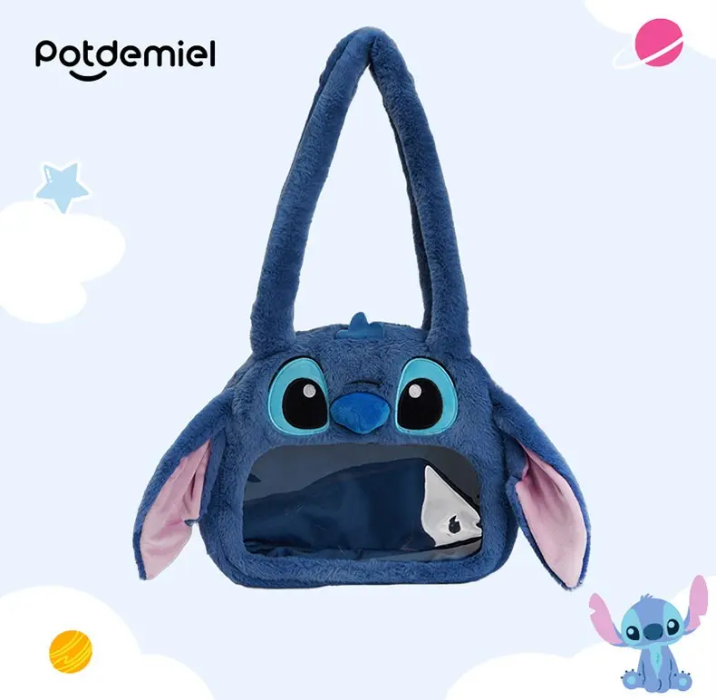 Disney Stitch Happy Sharing Baby Bag -Cute Cartoon Crossbody Bag, Lightweight Casual Tote for Daily Use，Back To School