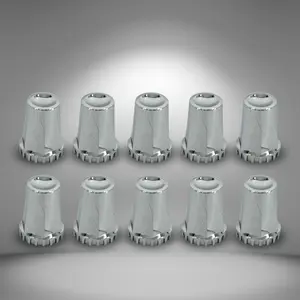 TORQUE 6 Pack of Starlight 10 PCS of 33mm Screw-on Lug Nut Covers for Semi Trucks