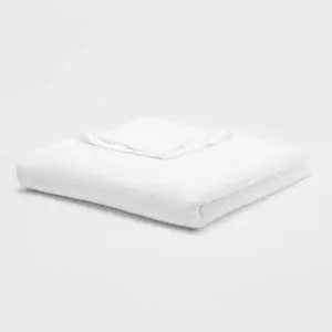 King 100% Cotton Bed Blanket White - Threshold: Lightweight Woven, OEKO-TEX Certified, Machine Washable