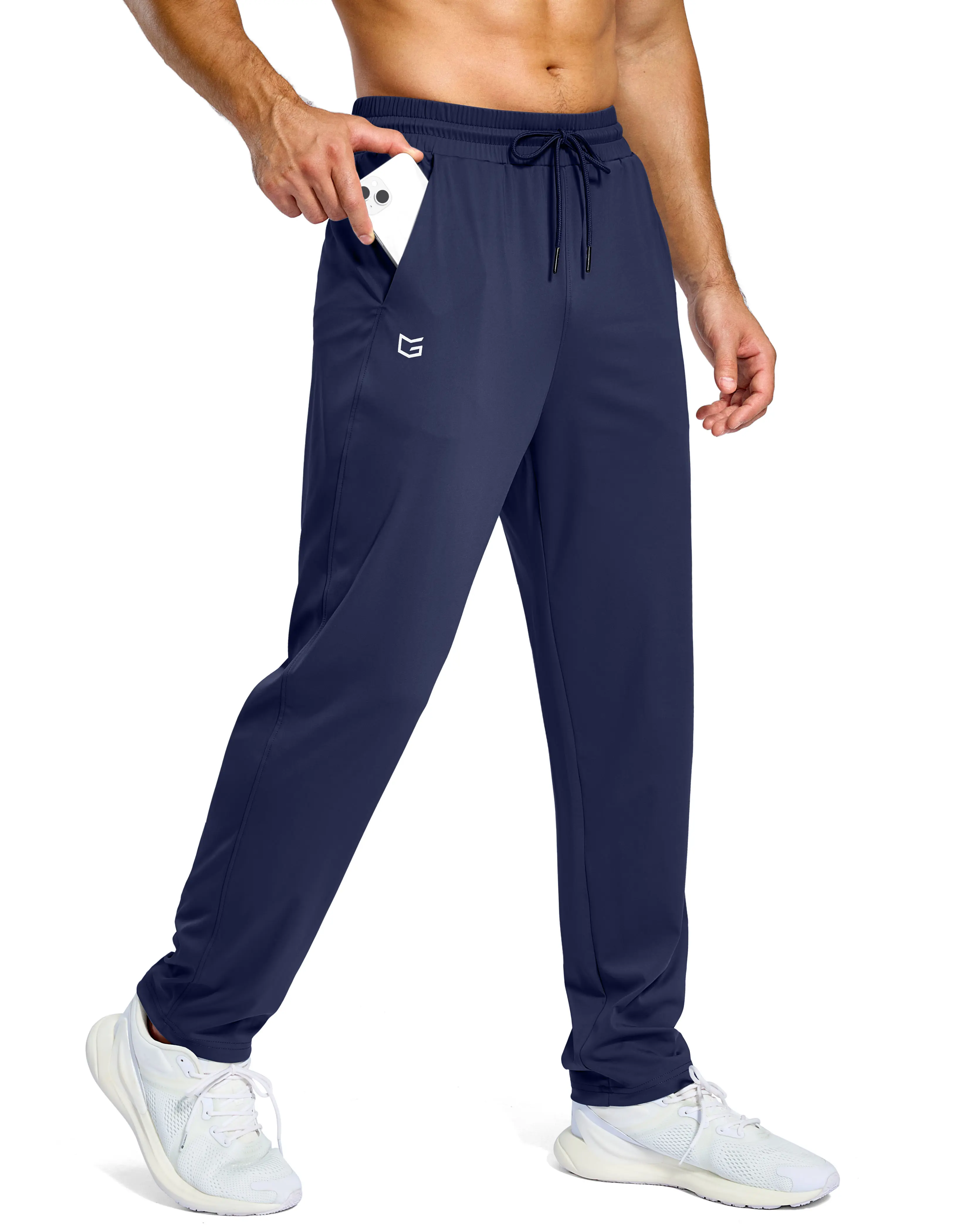 G GRADUAL Men's Tapered Joggers, Lightweight 4-Way Stretch Athletic Pants with Pockets and Elastic Waist for Gym, Running & Lounging, Elastic Waist Jogger, Jogger Trousers