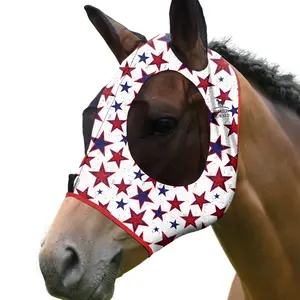 Harrison Howard Super Comfort Stretchy Fly Mask Large Eye Space with UV Protection Soft on Skin with Breathability Dream Star