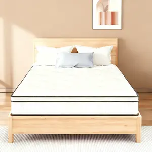 CHUNOVA Hybrid Mattress in a Box with CertiPUR-US Foam, Fiberglass-Free Breathable Top Cover, Isolated Motion, Medium Firm | 10", 12" Thicknesses | Twin, Full, Queen, King Sizes