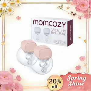 Momcozy  S9 Pro & S12 Pro Breast Pump, Upgraded Wearable Breast Pump, Hands-free Design, with LED Display, Dual-head Electric Portable Breast Pump, with 2 Modes and 9 Levels, 24mm,A