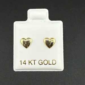 14k gold heart earrings