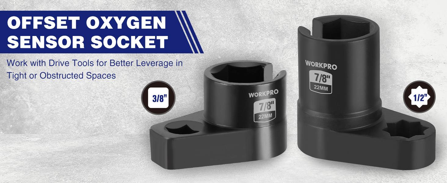 #Summervibes WORKPRO 7-Pack O2 Oxygen Sensor Socket, Automotive 3/8" 1/2" Drive x 1-1/16" 7/8" 27mm 22mm O2 Sensor Socket Removal Tool Wrench and Thread Chaser Set, for Oil Pressure Vacuum Thermal Oxygen Sensors #Summervibes WORKPRO 7-Pack O2 Oxygen Sensor Socket, Automotive 3/8" 1/2" Drive x 1-1/16" 7/8" 27mm 22mm O2 Sensor Socket Removal Tool Wrench and Thread Chaser Set, for Oil Pressure Vacuum Thermal Oxygen Sensors
