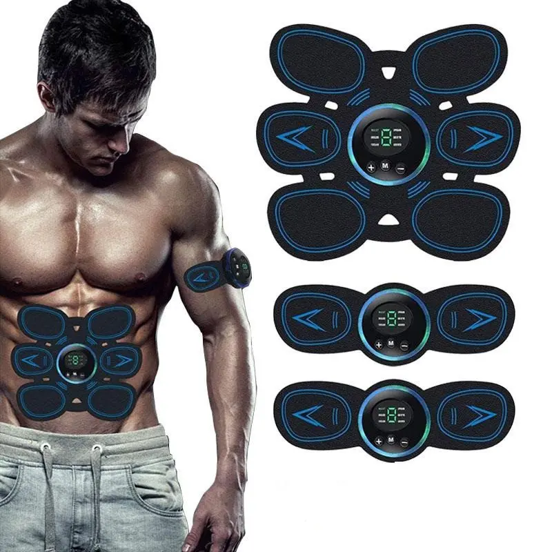 3-Piece Electric Wireless Muscle Trainer Set, Abdominal Workout Equipment, Muscle Stimulator and Workout Enhancer for Men and Women, Multifunctional Fitness Tools for Beginners, Electronic Muscle Stimulator, Gym Enhancer
