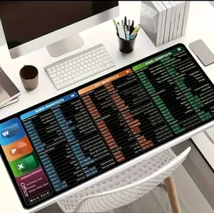 Extra-Large Gaming Mouse Pad with PPT, Word and Excel Shortcuts – 35.4" x 15.7" Desk Mat "yuanlinyueda five"
