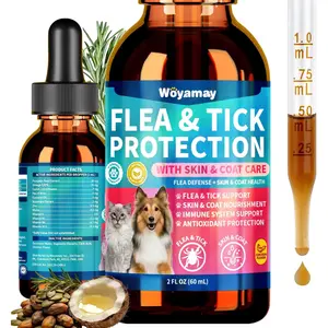 Flea and Tick Prevention + Skin & Coat Support for Dog & Cat, Dogs & Cats Flea/Immune/Skin/Antioxidant Support with Pumpkin Vitamin B Omega-3 for All Breeds & Ages, Chicken Flavor
