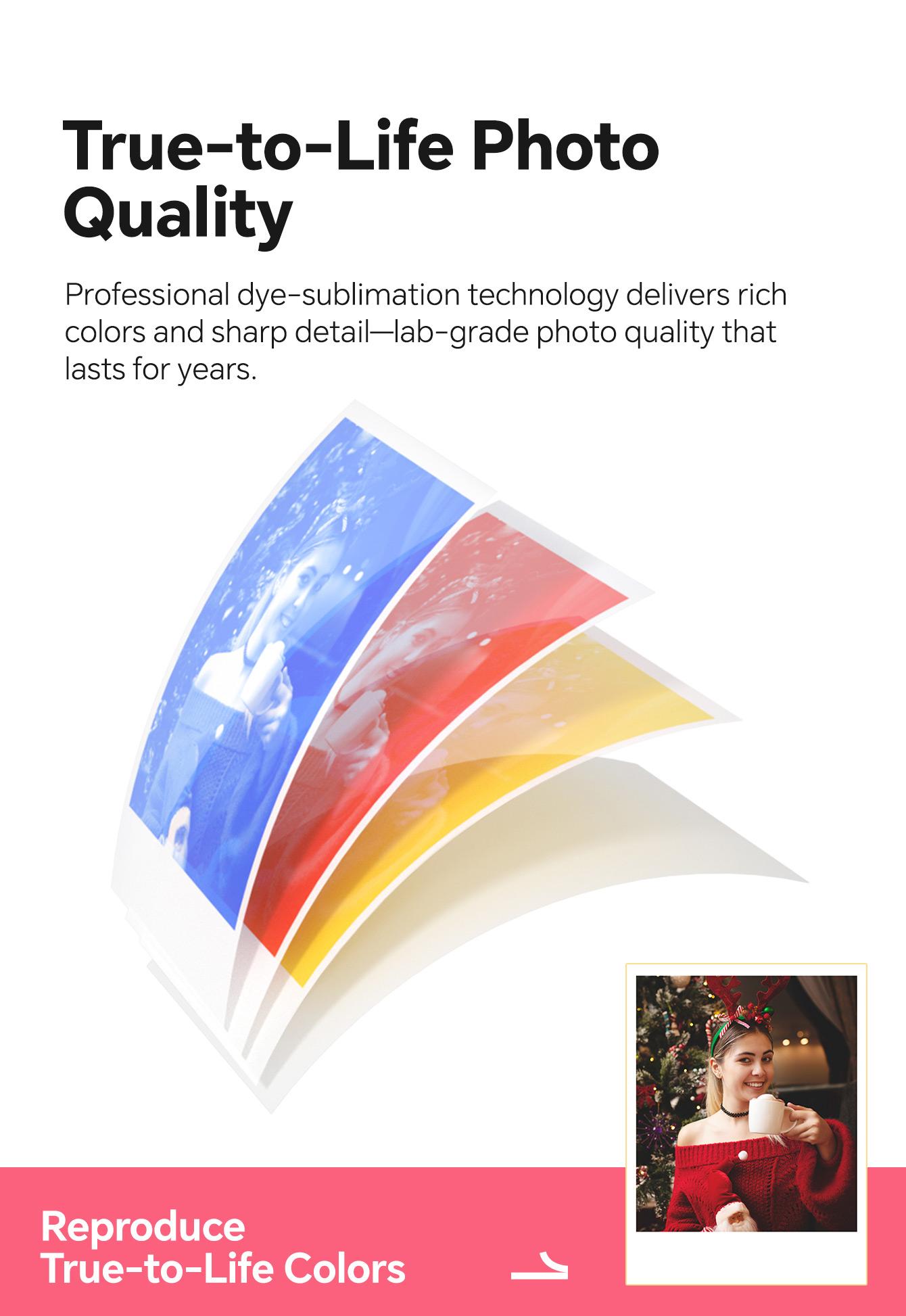 Hanin Z5S Instant Print Camera - Capture Memories in 2x3 Instant Prints, Compact & Lightweight, Perfect for Couples’ Photos, Scrapbooking, and Creating Lasting Moments Together