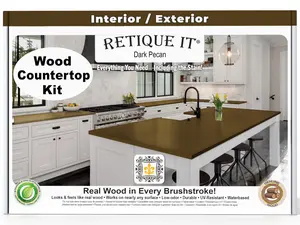Countertop Kit - Kitchen Island - Dark Pecan