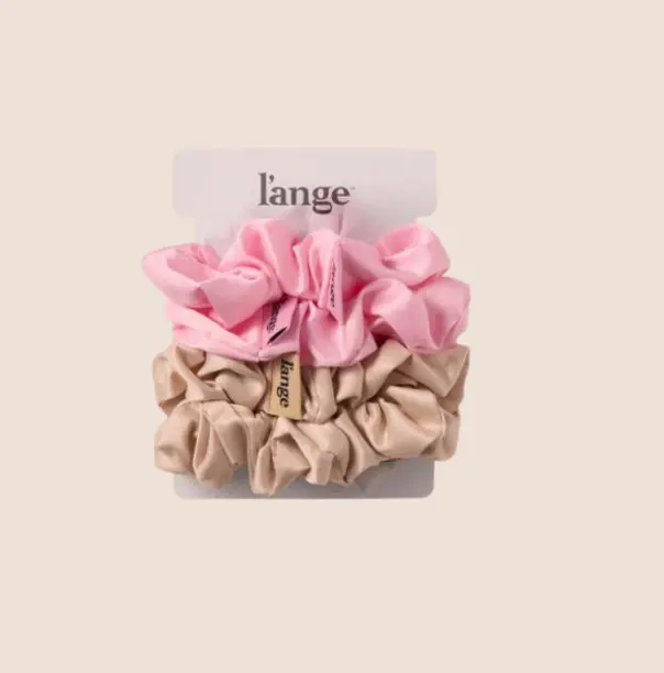 L'ANGE HAIR - Large Satin Scrunchies, Gentle Elastic Hair Bands, 4 Piece Set, Accessories, Ponytail, Ponytail Hairstyle, Hair Care Products
