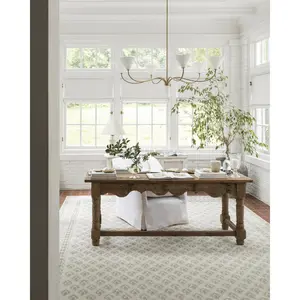 Livabliss Nabela Noor Home Shanti II Traditional Style Machine-Woven White Rug