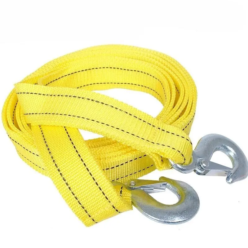 4M 5 Ton Car Tow Strap Double Layer Thickened Offroad Recovery Winch Cable with Portable Bag