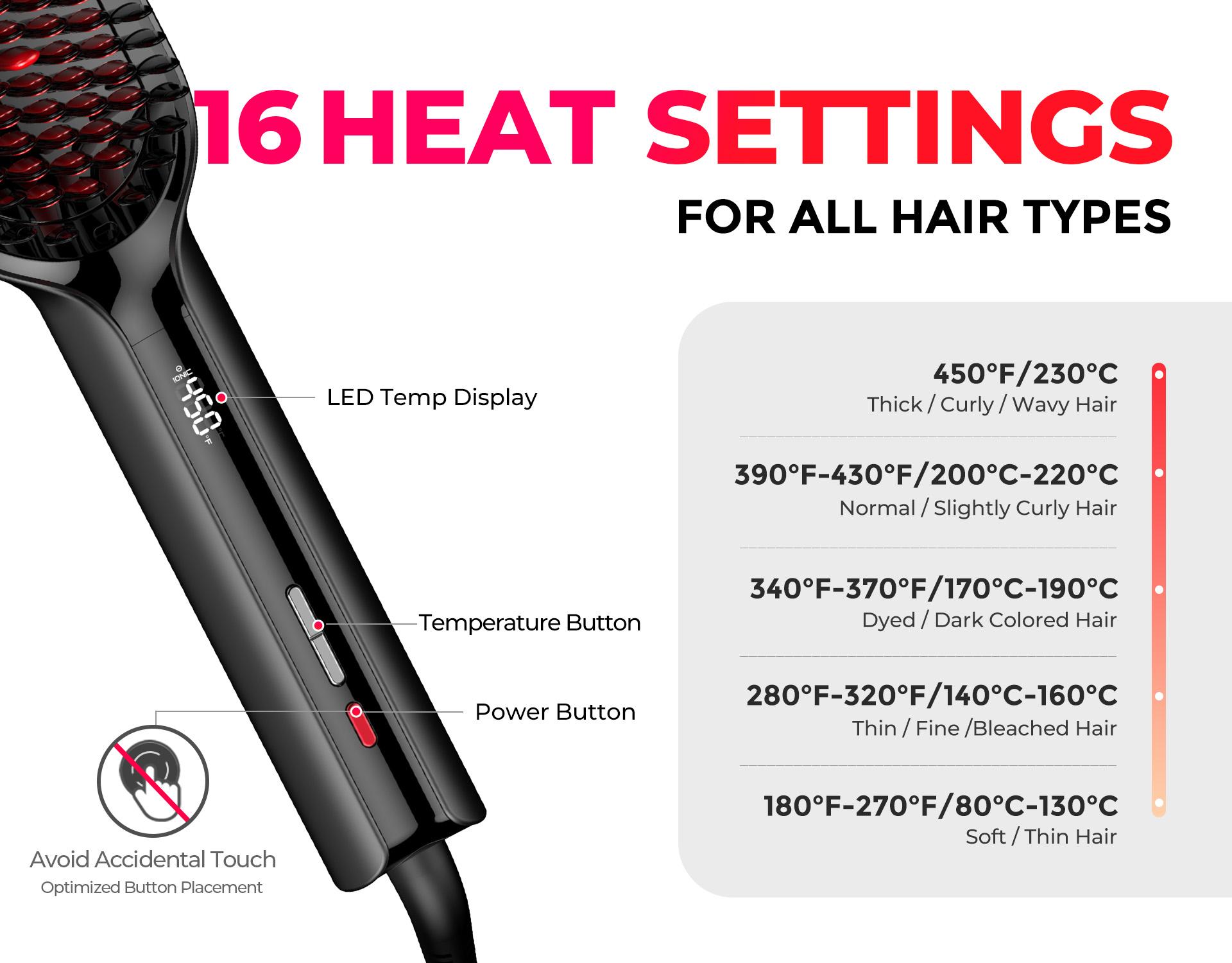 【Live Only】TYMO iONIC PLUS Hair Straightener Brush with Smooth Bristles