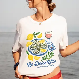[Freeship] - La Dolce Vita Amalfi Coast Shirt, Limoncello T-Shirt, Italian Summer Citrus Tee