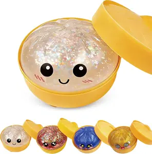 2026 New Glitter Dumpling Squishy - Squishy Dumpling Toy Glitter for Stress Relief, Dumplings Toy for Everyone (White)