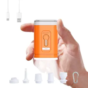 Mini Portable Air Pump – Inflate & Deflate with 3-Mode LED Light for Pool Floats, Air Mattresses, Inflatable Sofas, Storage Bags & Inflatable Toys, 0.5PSI, 180L/min, 1200mAh Rechargeable,Tiny Cube 03