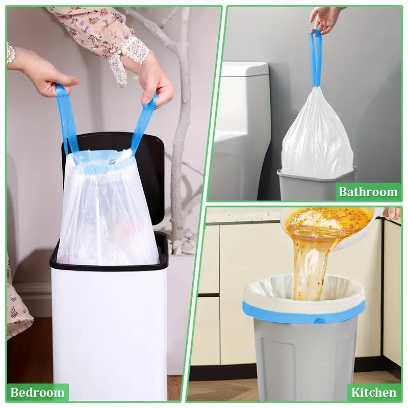124 Bags 13 Gallon Expandable Drawstring Heavy-Duty Plastic Multipurpose DisposableGarbage Bags-Super Strong, Leak-Resistant, And Odor-Proof For Bedroom, Kitchen, LivingRoom, Outdoor, And Toilet Use