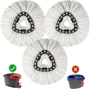 Mop Replace Heads 3 Pack Mop Refill Heads Replacements Compatible Easy to Replace Microfiber Machine Washable