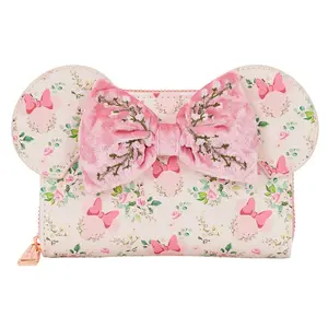 Loungefly Disney Minnie Mouse Floral All-Over Print Zip Around Wallet