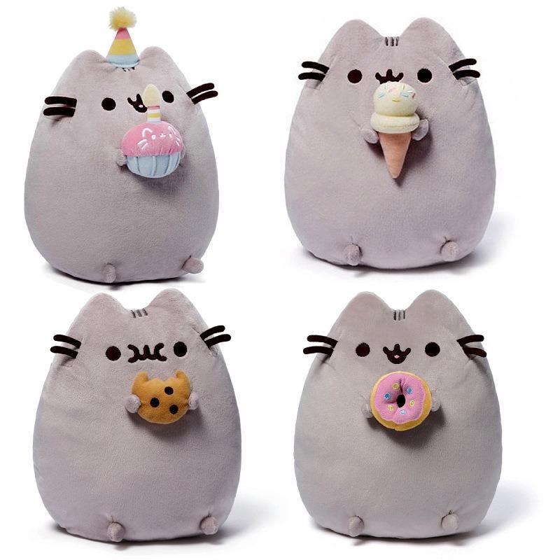 Creative Fat Pudding Cat Donut Pillow - 8-Inch Cute Cookie Cat Plush Toy | Soft Ice Cream Cat Stuffed Animal | Adorable Donut Shaped Pillow for Kids & Adults