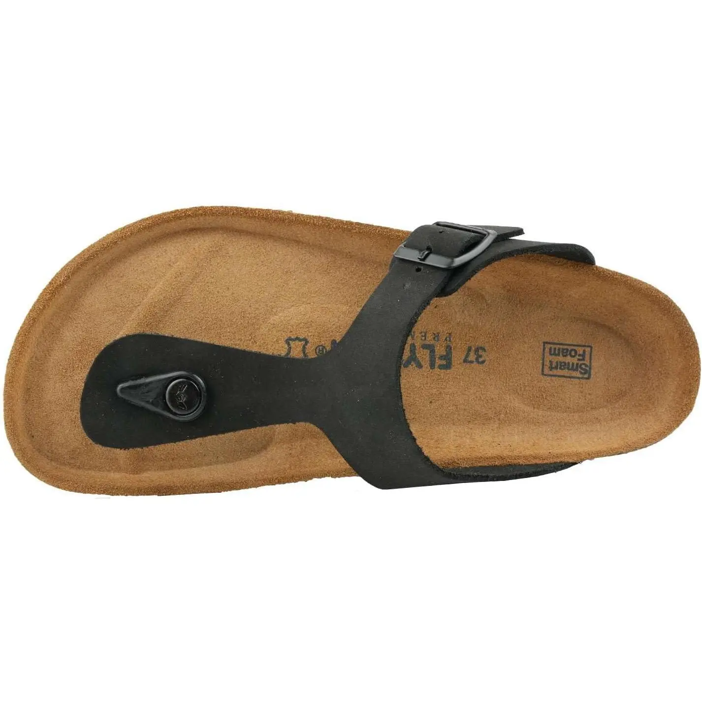 Women's 100% Genuine Leather Sandals - Comfortable Smart Foam Footbed, Slip-On Slides for Summer Wear, Adjustable Fit and Durable Non-Slip Sole