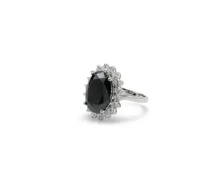 Princess Black Ring Sterling Silver 925 Princess Black Ring Sterling Silver 925