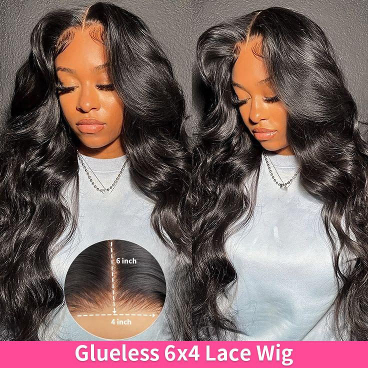 MYLOCKME Body Wave Ready To Wear Glueless Wigs For Women 5x5 6x4 Ready To Go Wavy Human Hair Wigs Pre Cut Lace 12~36Inch