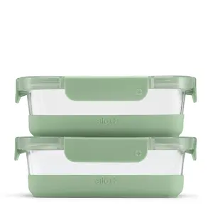 Ello Duraglass Refresh™ Meal Prep Containers, Set of 2 Ello Duraglass Refresh™ Meal Prep Containers, Set of 2