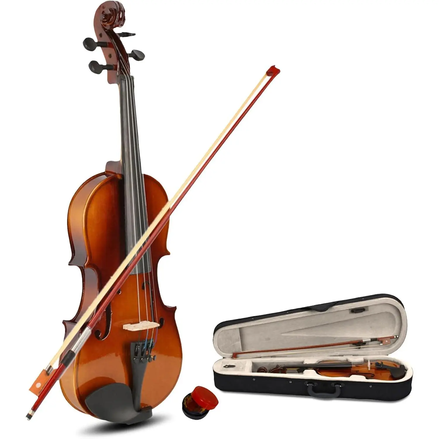 Violin 1/2 Size for Beginners, Set for Kids with Case, Rosin, Bow & Manual, Quarter Acoustic Violin fiddle for Beginners sohochic tiktokshopbacktoschool