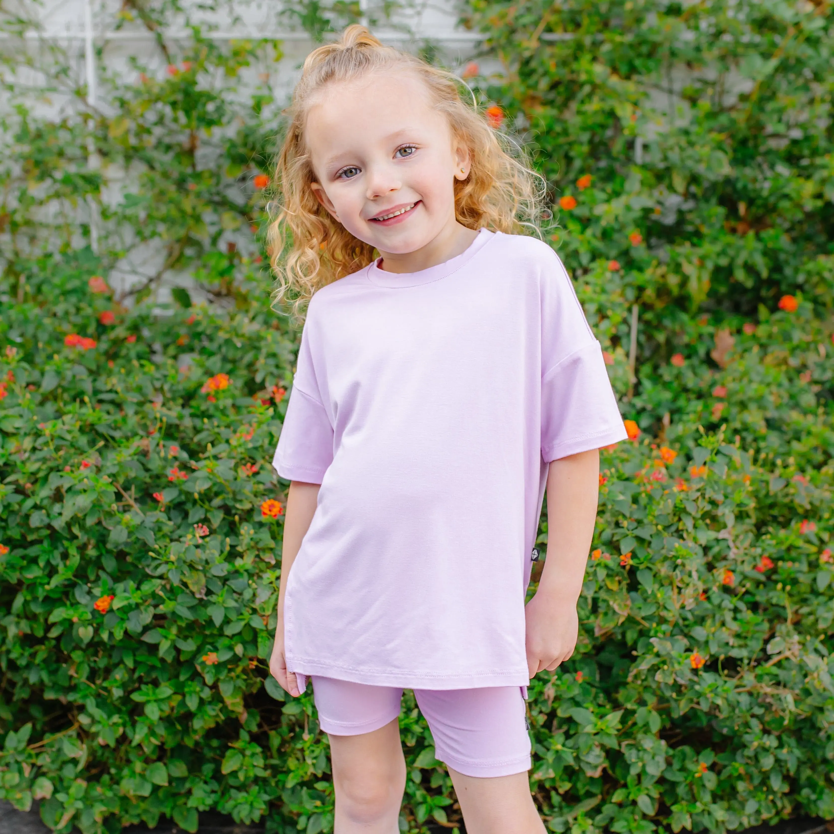Toddler Biker Short Set in Thistle Toddler Biker Short Set in Thistle